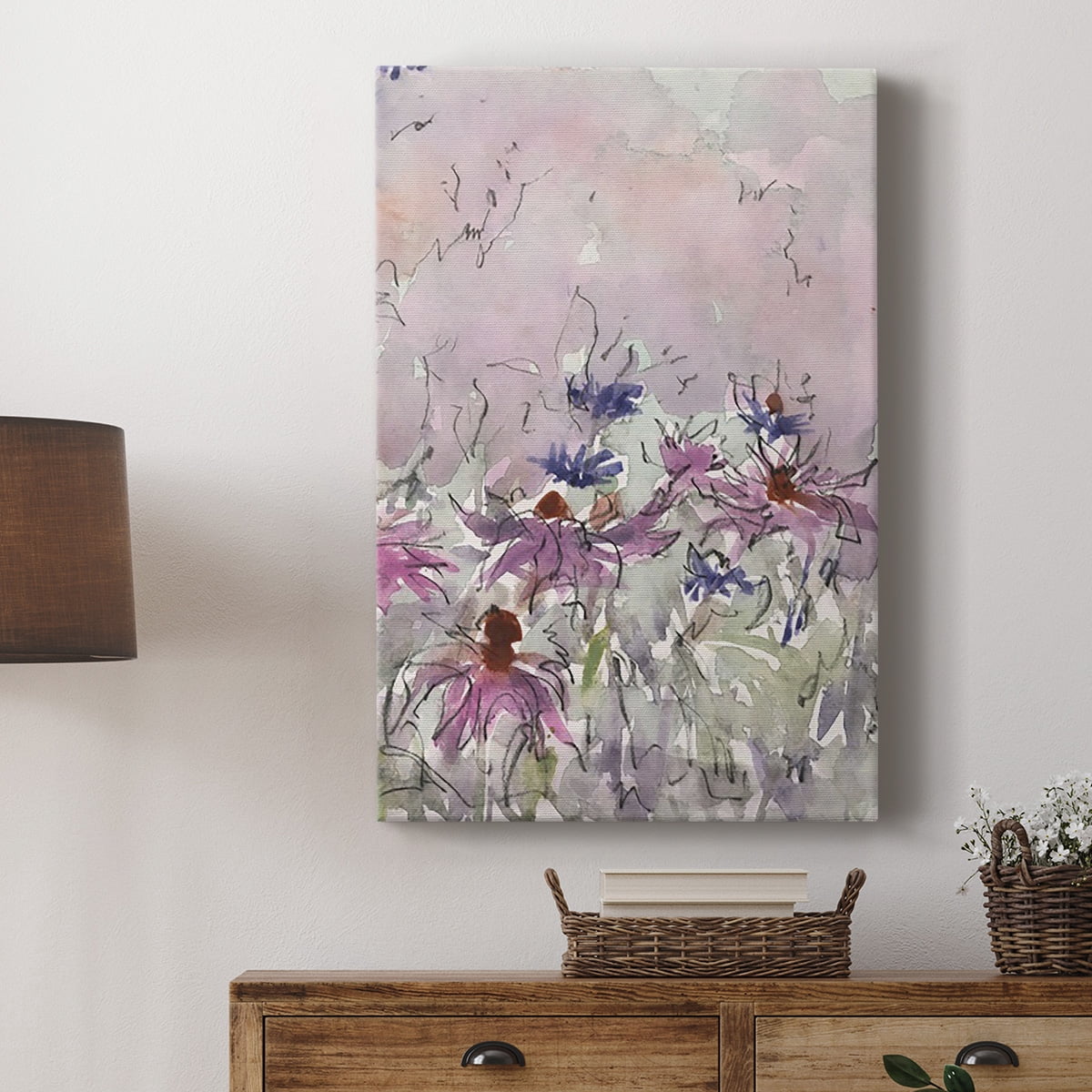 Floral Entertainment I Premium Gallery Wrapped Canvas - Ready to Hang