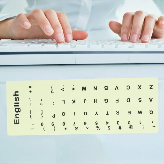 BESTONZON Glowing Letter Keyboard Stickers Fluorescent English To Apply Multi-Purpose Keyboard Decal