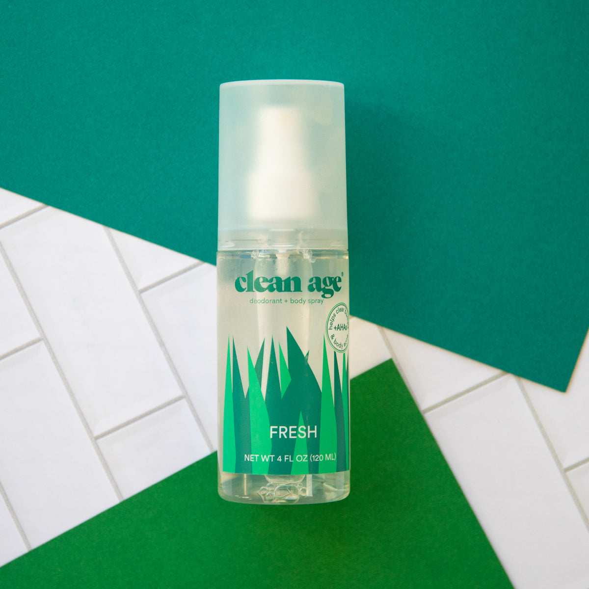 2-Pack Clean Age Aluminum-Free Deodorant & Body Spray for Whole Body (4 oz) Oasis Scent, Body Acne Spray