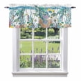 thumbnail image 2 of Watercolor Sea Turtle Coral Seaweed Valances for Windows,Kitchen Valance Rod Pocket Short Curtain, Ocean Life Fish Seahorse Valance Curtain Window Valances for Bedroom Bathroom Living Room 42x18in, 2 of 9