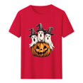 thumbnail image 2 of Gamivast Ghosts In Witch Hats T-Shirt for Men Halloween Pumpkin Graphic Print Short Sleeve Crewneck Tee Casual Fall Holiday Top Spooky Novelty Shirt Everyday Wear Red M, 2 of 5