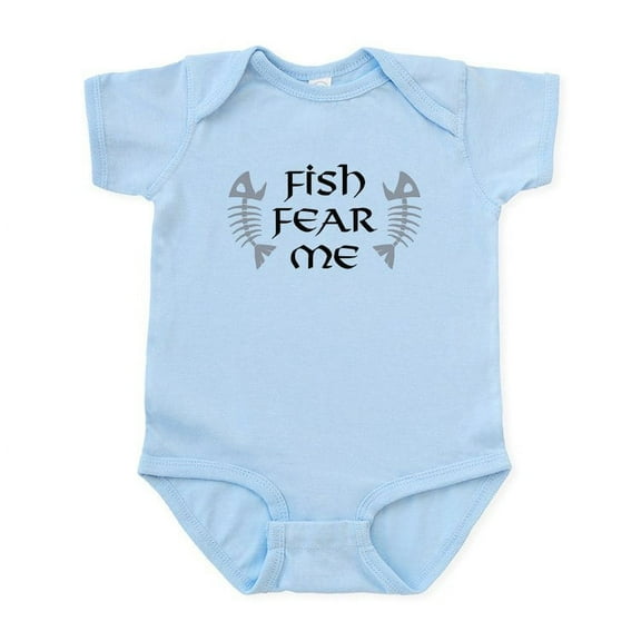 CafePress - Fish Fear Me Infant Bodysuit - Baby Light Bodysuit, Size Newborn - 24 Months