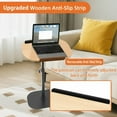thumbnail image 6 of Beuway C Shaped Side Table with Wood Barrier,Adjustable-Height 90°Tilt & 360°Swivel Top Couch End Table(Yellow), 6 of 9
