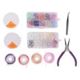 thumbnail image 4 of Jewelry Making Kit, Sorted Box Environmental Friendly Colorful Beads Glass Beads Vibrant Jewelry Making Set With Box  for School, 4 of 8
