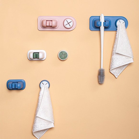 Broom Holder Broom Holder Wall Mount Broom Gripper Holds Self Adhesive Broom and Dustpan Hanger for Home Kitchen Garden Garage