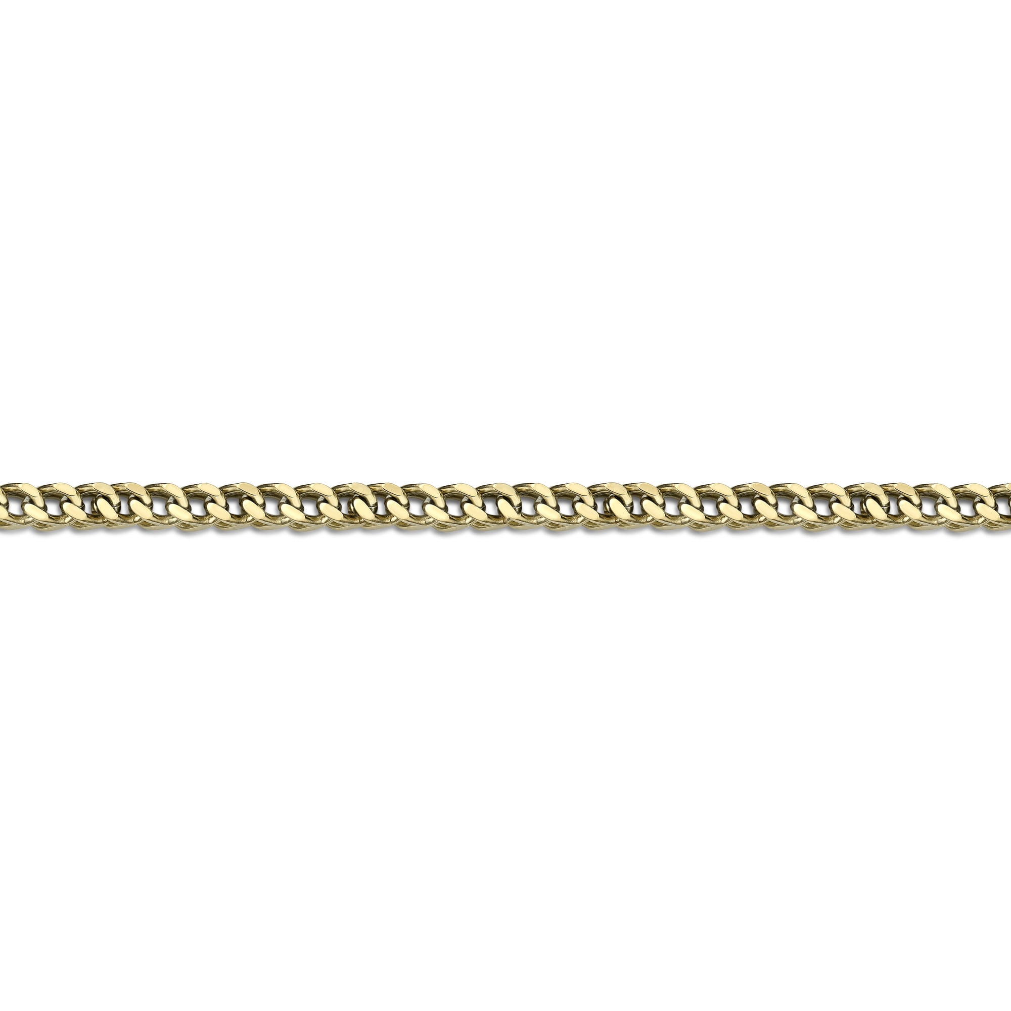 Metro Jewelry Stainless Steel Thin Foxtail Bracelet for Men with Gold Ion Plating 4 mm Wide 9 icnhes Long