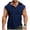 Dark Blue, variant on Juesizh Tank Tops Mens Plus Size Hooded Draw Rope Tops Fashion Athletic Solid Color Half Button Pullover Muscle Shirts, S-3XL