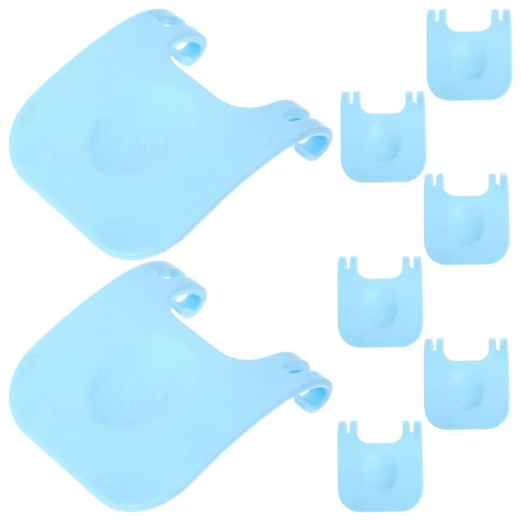 ROSENICE 8Pcs Sky-Blue Rectangular PP Cage Clips for Small Pet Cage Rabbit Chicken Wire Fastening