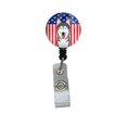 thumbnail image 1 of American Flag & Alaskan Malamute Retractable Badge Reel, 1 of 1