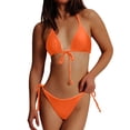 thumbnail image 1 of Womens Swimsuits Separates Bikini Set High Waisted Stylish Solid Color Orange Womens Bathing Suits S, 1 of 3