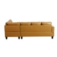 thumbnail image 3 of Star Home Living Corp Chris Faux Leather Right Facing Sectional Ginger, 3 of 11