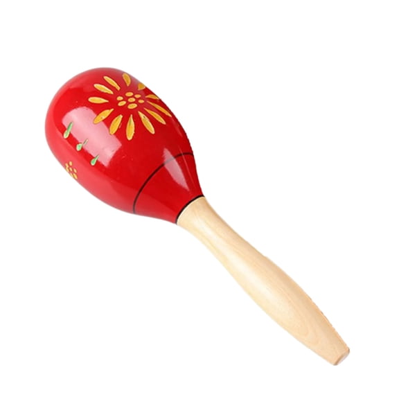 Solid Hardwood Sand Hammer Wood Shaker Maracas Rattle Instrument Educational Toy
