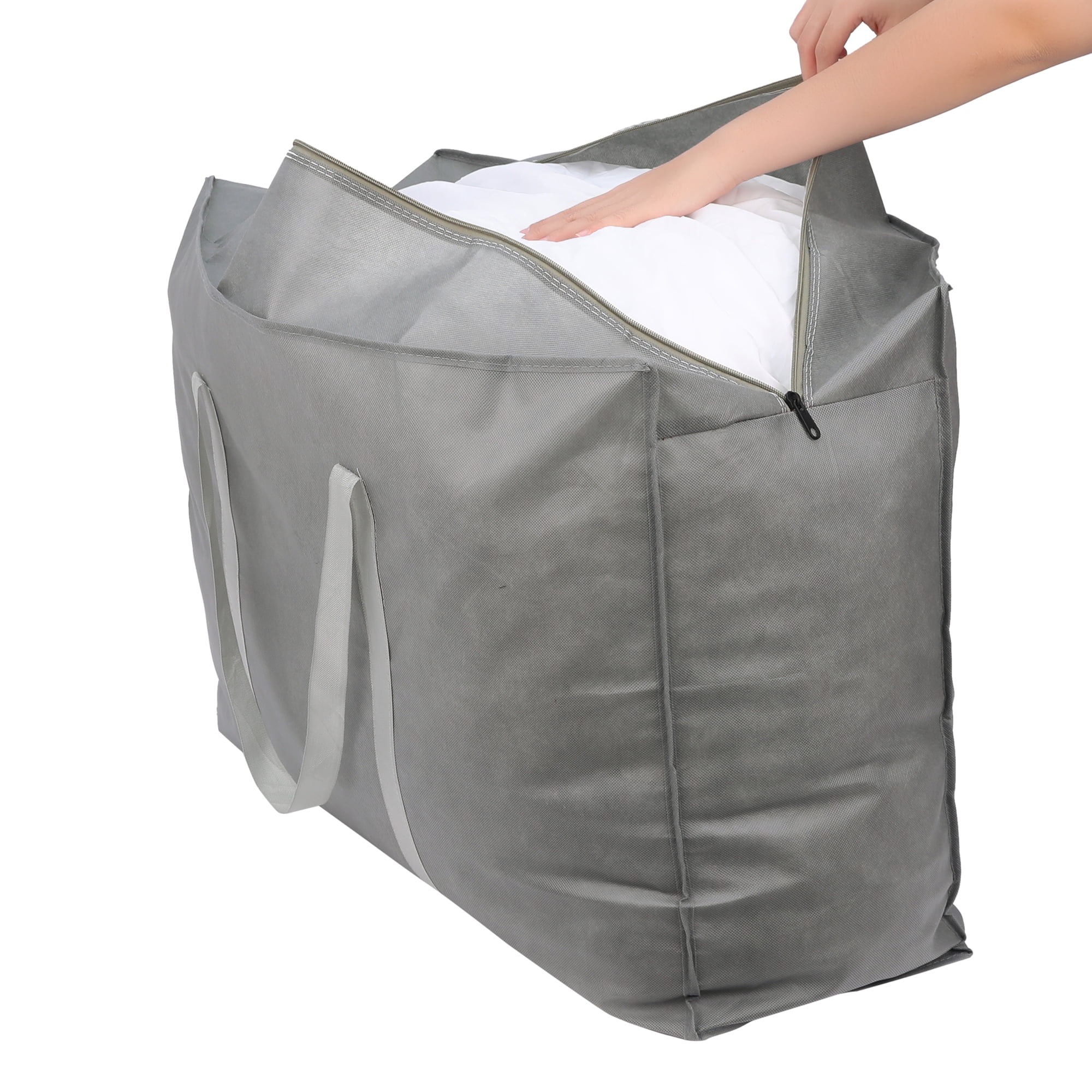 Unique Bargains 1 Pack Clothes Storage Foldable Storage Bags Dark Gray 27*20*10in