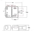thumbnail image 3 of Matsuzay Cerradura de pestillo magnético de plástico, plástico, puerta de ABS, pasador de seguridad magnético de plástico Cerradura de Cerraduras de hardware sin llave, 3 of 5