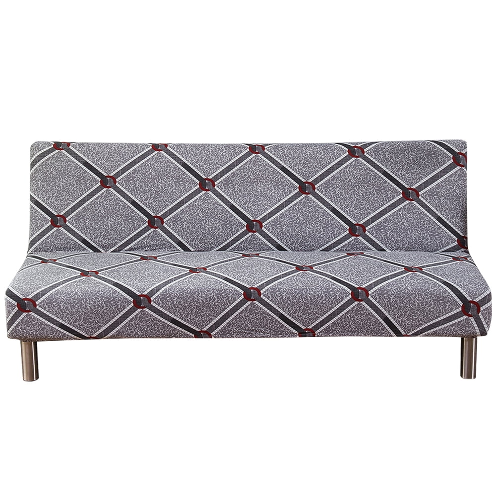 CJC Armless Futon Sofa Cover, Stretch Folding Sofa Bed Cover without