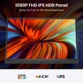 thumbnail image 2 of Monitor portátil KQC de 15.6" FHD IPS, USB-C y HDMI, HDR, 2 of 8