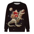 thumbnail image 4 of larppty Vintage Christmas Sweatshirts for Women Ugly Xmas Tops Santa Graphic Outfits Fashion Pullover Shirts (Black, L), 4 of 6