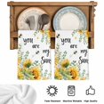 thumbnail image 5 of Summer Sunflower Kitchen Towels Set of 4, Vintage Floral Botanical Bee Absorbent Dish Towels for Kitchen, Microfiber Hand Towel, Quick Drying Tea Towel for Cleaning Decorative Dishcloths, 5 of 7