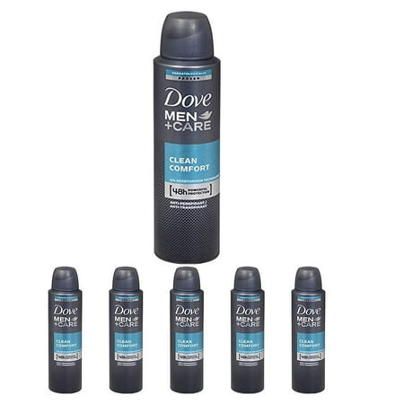 Dove Men Care Clean Comfort Spray Deodorant & Anti-Perspirant 150ML 6 Pack