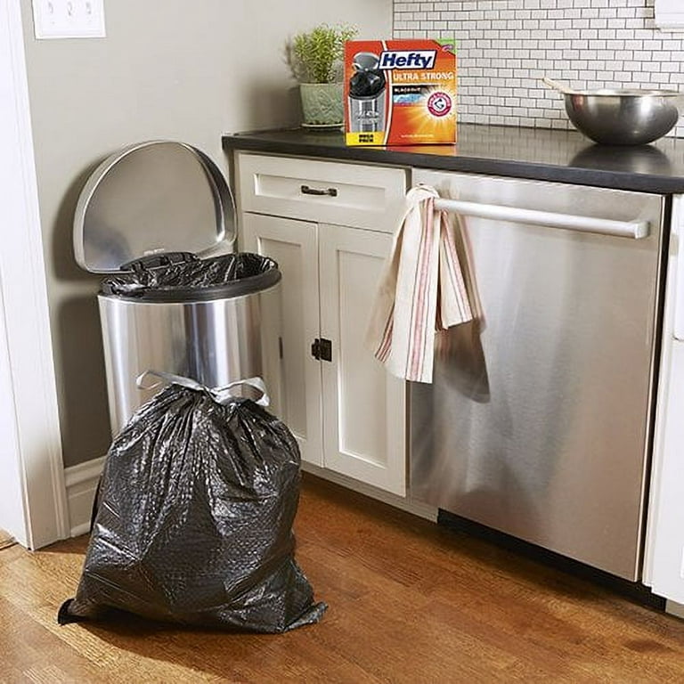 Hefty Ultra Strong Tall Kitchen Drawstring Trash Bags, Clean Burst