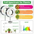 thumbnail image 2 of Grow Lights for Indoor Plants LEDs Full Spectrum LED Plant Grow Light V/A Under Cabinet Grow Lamp with Auto Timer Hrs Lighting Mode Brightness Levels Tri Head, 2 of 7