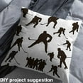 thumbnail image 3 of Erosebridal Ice Hockey Fabric by The Yard,Sports Game Upholstery Fabric,Hockey Player Indoor Outdoor Fabric Teens,Winter Sports Hockey Puck DIY Waterproof Fabric,Black,10 Yards, 3 of 5