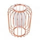 thumbnail image 2 of Jarrón de hierro forjado con forma de farol nórdico, jarrón de hierro y vidrio para mesa (oro rosa), 2 of 10