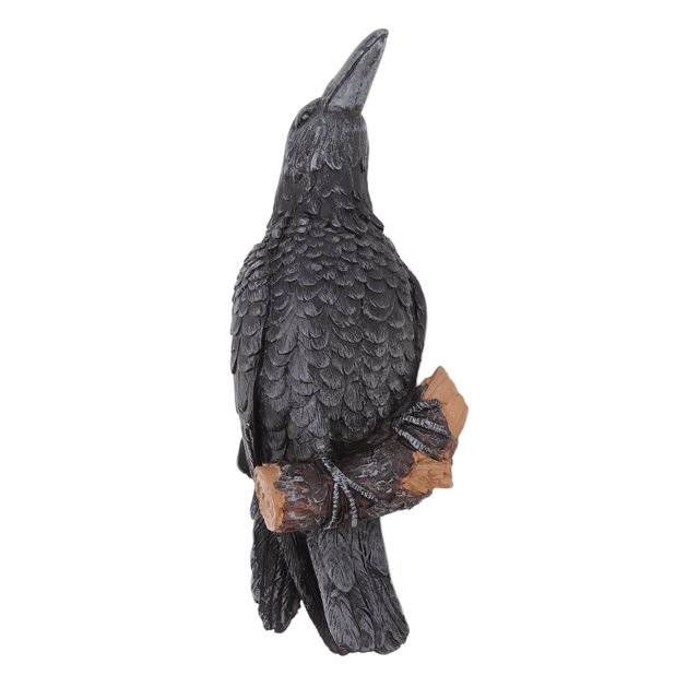 Ornement de Corbeau, Sculpture de Corbeau en Résine Soigneusement Sculptée Largement Applicable pour Bords