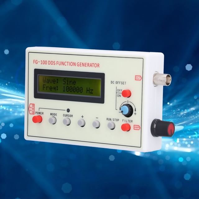 Generadores de funciones DDS generador de señales funcionales FG-100 con cable de alimentación para pruebas de circuitos depuración para pruebas de respuesta a impulsos ANGGREK Otros