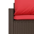 thumbnail image 5 of vidaXL 4 Piece Garden Sofa Set with Cushions Brown Poly Rattan, 5 of 5