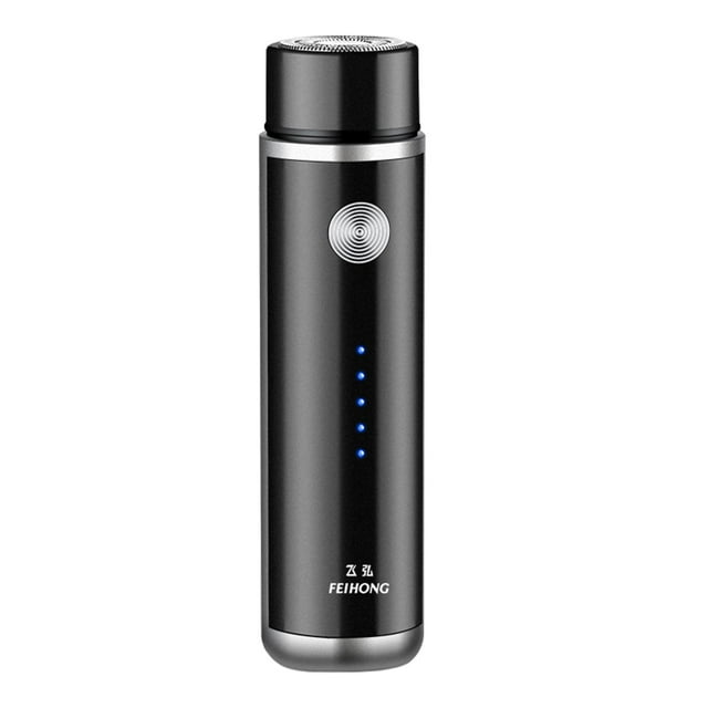 Mini afeitadoras eléctricas para hombres, maquinillas de afeitar eléctrica indicador LED, de afeitar, maquinillas de afeitar recargables , negro Sunnimix Mini afeitadora eléctrica para hombres