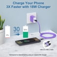thumbnail image 3 of USB C Block, 2 Pack PD 20W Type C Charger Block with USB C to C Charging Cable, Type C Charger Fast Charging USB C Wall Charger Adapter Plug Type C Brick Cube Compatible for iPhone, Samsung, Mixed, 3 of 8