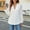 White, variant on Pure Color V Neck Lace Panel Chiffon Blouse For Women Elegant Lightweight Top For Casual And Formal Wear Sheer Button down Shirt Chiffon Top Gauzy Type Blouses Cactus Blouse Women Summer Interview