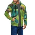 thumbnail image 2 of Honeii Blue Viper And Yellow Viper Snake Print Hoodies for Men, Pullover & Full Zip, Breathable Zip up Hoodie, Sweatshirt-XX-Large, 2 of 5