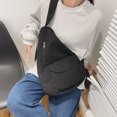 thumbnail image 1 of Mochila cruzada unicolor Unisex, bolso escolar de ocio con una sola correa para parejas y mujeres, gran capacidad de viaje, Retro para estudiantes, Ulzzang Fivean unisex, 1 of 2