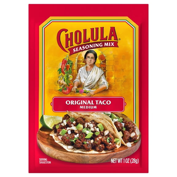 Pack Of 2 Cholula Original Taco - Medium Recipe Mix, 1 oz (Package May Vary)