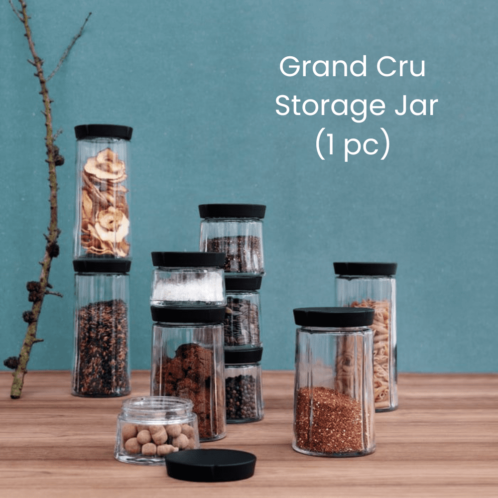 Rosendahl Grand Cru Storage Jar, 33.8 oz - 1 Piece, Clear/Black