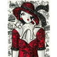 thumbnail image 3 of MIROTA 15x18 Black Modern Framed Museum Art Print Titled - Chat sur robe rouge, 3 of 5