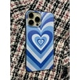 thumbnail image 4 of Compatible with iPhone 8 Plus Case Blue Heart Print Cute Blue Heart Pattern Case for Women Girl Full Camera Protective Soft TPU Shockproof Phone Cover for iPhone 8 Plus, 4 of 11