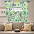 thumbnail image 5 of Children's Day Swag Curtains Valance & Tier Set, Cartoon Sun Airplanes Castles Kites Boat Balloon Green 3 Pcs Set Kitchen Swag Valances and Tiers 24 Inch Length Rod Pocket Curtain Drapes for Bedroom, 5 of 9