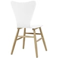 thumbnail image 5 of Modern Contemporary Urban Design Dining Kitchen Room Side Chair, Set of Two, Wood, White, 5 of 5