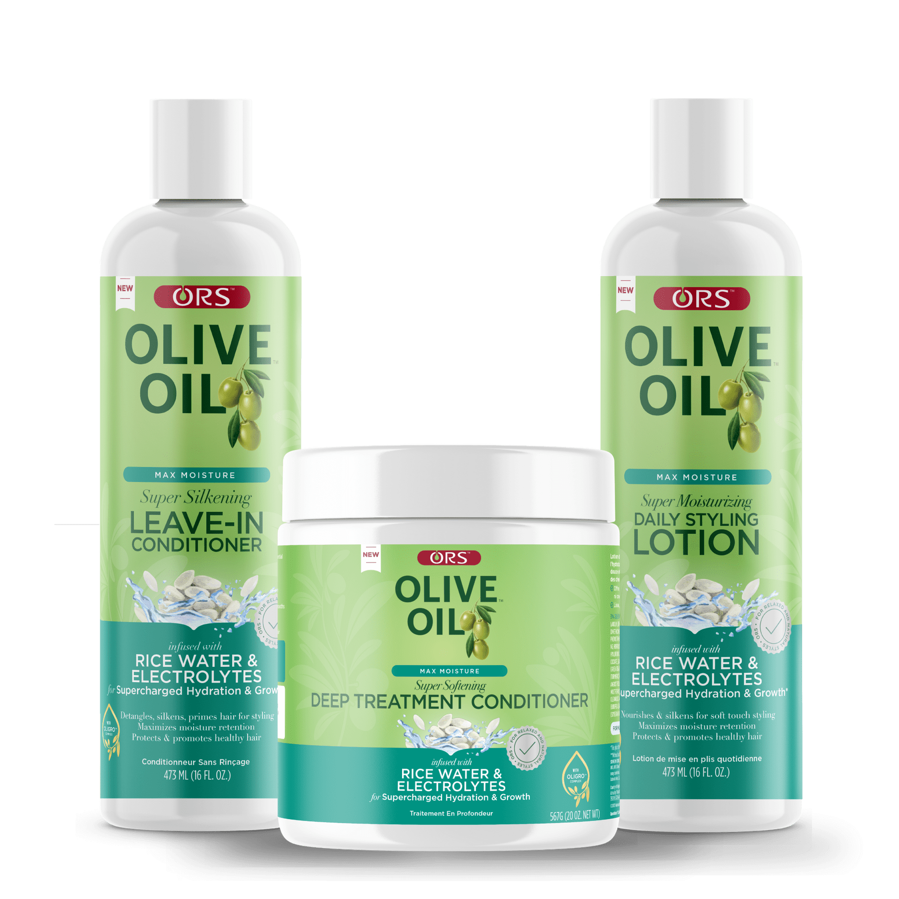 ORS Rice Water & Electrolytes Olive Oil CONDITIONING AND SOFTENING