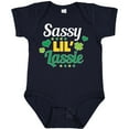 thumbnail image 3 of Inktastic Saint Patrick's Day Sassy Lil' Lassie with Shamrocks Boys or Girls Baby Bodysuit, 3 of 5