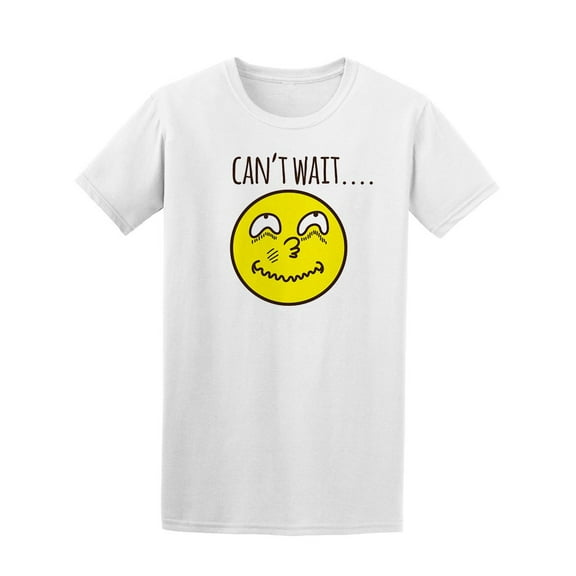 Cannot Wait Emoticon Tee. Men's -Image by Shutterstock
