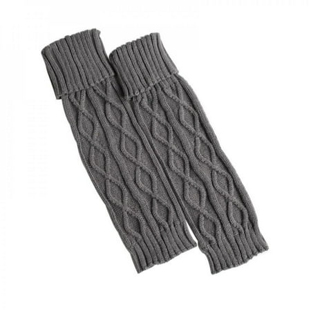 

Long Leg Warmers Women Lady Acrylic Crochet Knitted Soft Elastic Machine Washable Boot Cover Loose Socks Sleeve Leggings