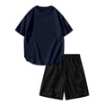 thumbnail image 6 of GrmtClth Mens Premium Waffle Knit Short Set, Breathable Fabric Short Sleeve Top & Elastic Waist Shorts for All-Season Casual Style Navy XL, 6 of 9