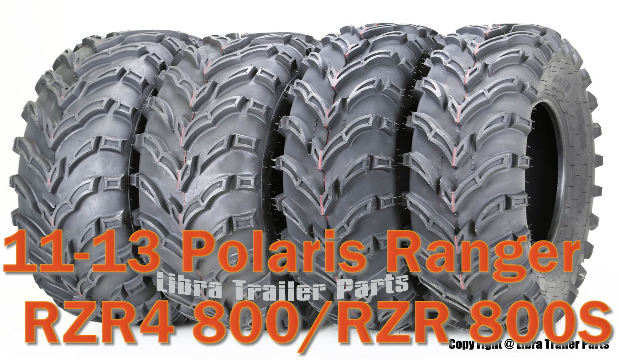 27x9-12 ATV Front Tire Set for 11-13 Polaris Ranger RZR4 800//RZR 800S 2