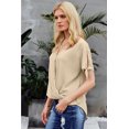 thumbnail image 2 of POGLIP Blouse de Drapé Charismatique Abricot Femme, 2 of 6