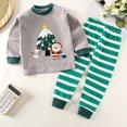 thumbnail image 2 of Ensemble de sous-Vêtements Thermiques pour Garçons Hiver 2025 Manches Longues Col Rond Pyjamas Verts, 2 of 4