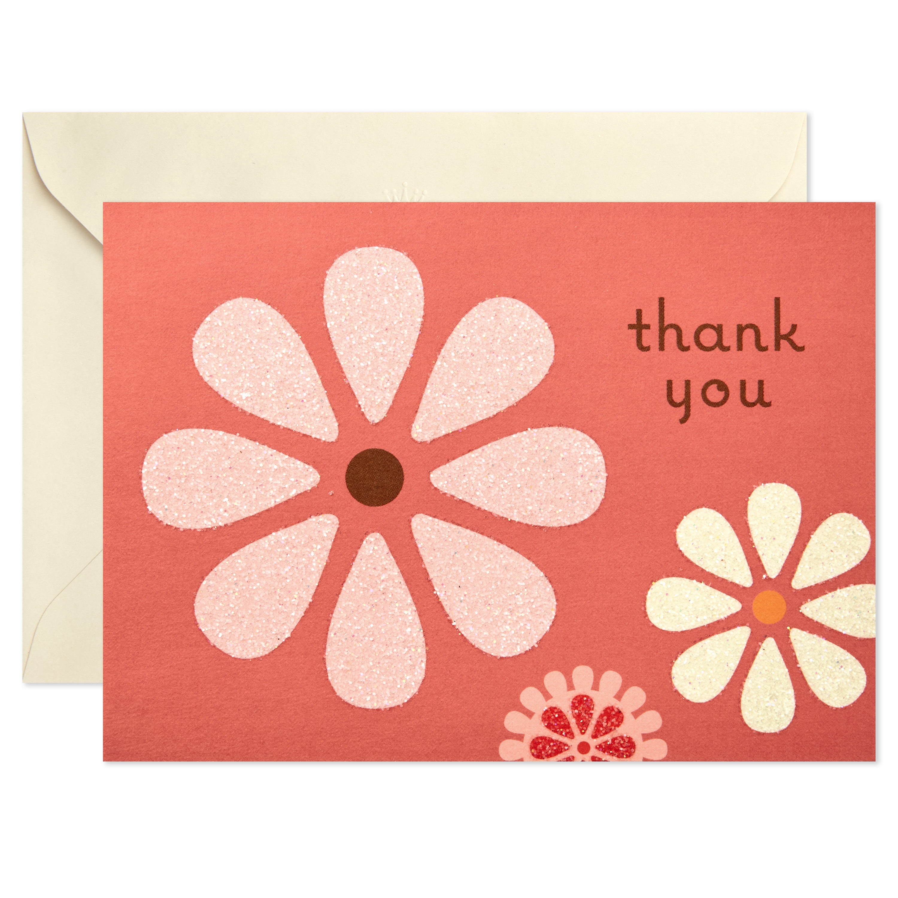 Hallmark Thank You Notes (Pink Flowers, 50 Cards and Envelopes)